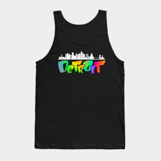 Detroit Michigan Skyline Tank Top